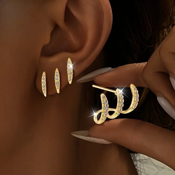 Super Flash Synthetic Synthetic Earrings - Picture 1 of 1